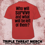 Texas Chainsaw Massacre - Who Will Survive (Red) (Front And Back Print) [Mens Shirt]