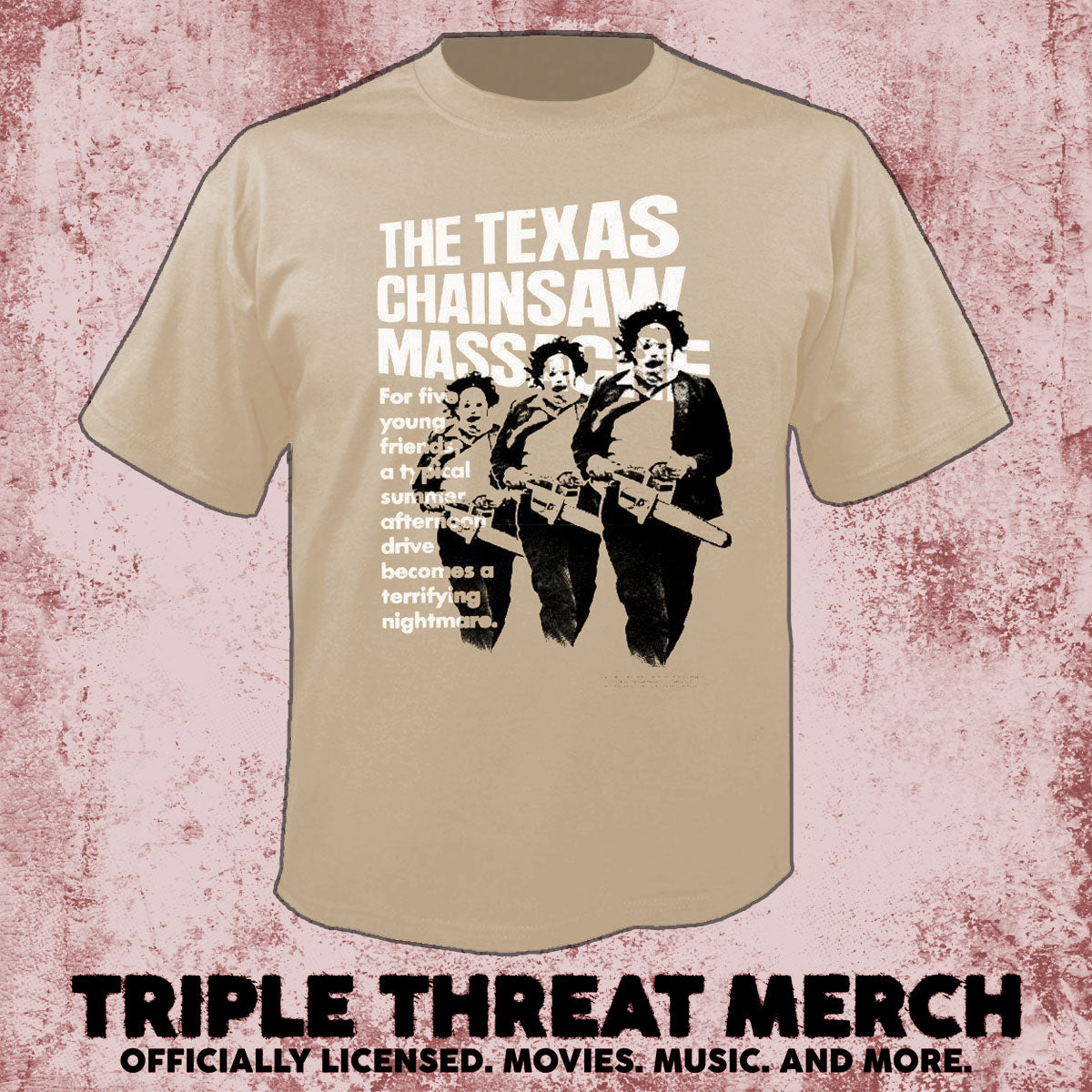 Texas Chainsaw Massacre -  Running (Tan) [Mens Shirt]