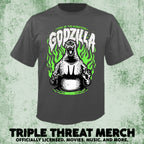 Godzilla - Fire (Grey) [Mens Shirt]