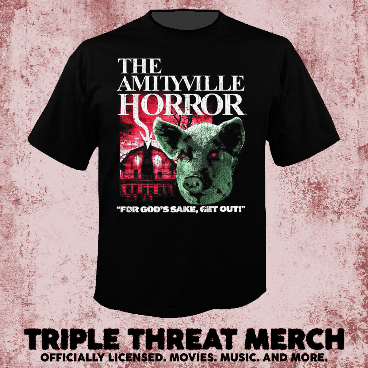 Amityville Horror - Pigs Head (Red) [Mens Shirt]