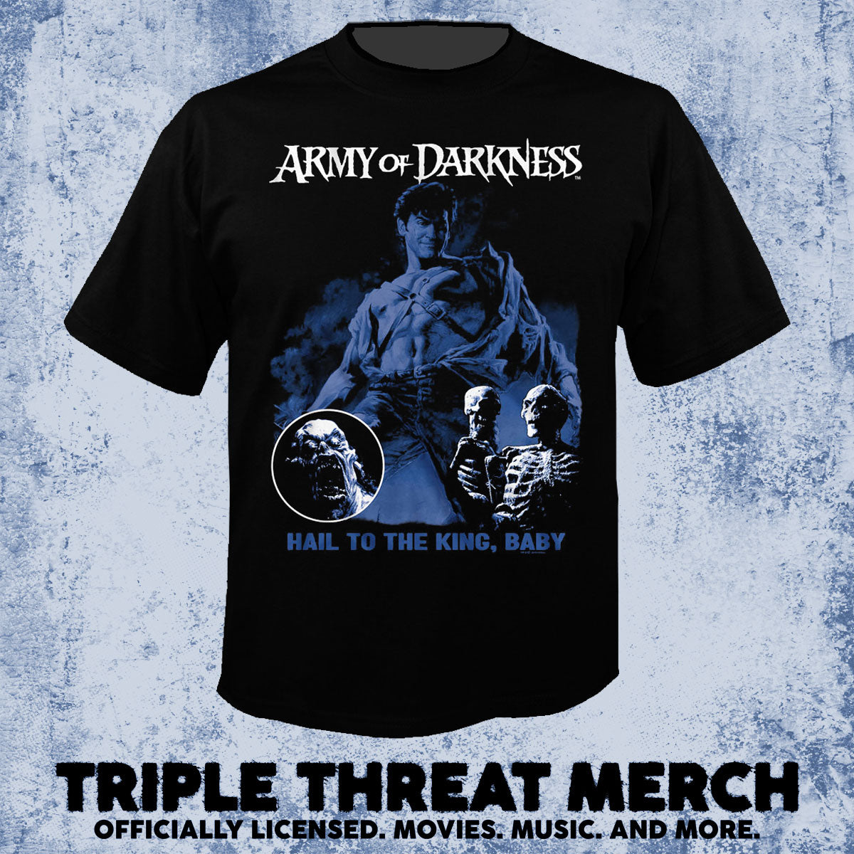 Army Of Darkness - Hail To The King (Blue Collage) [Mens Shirt]