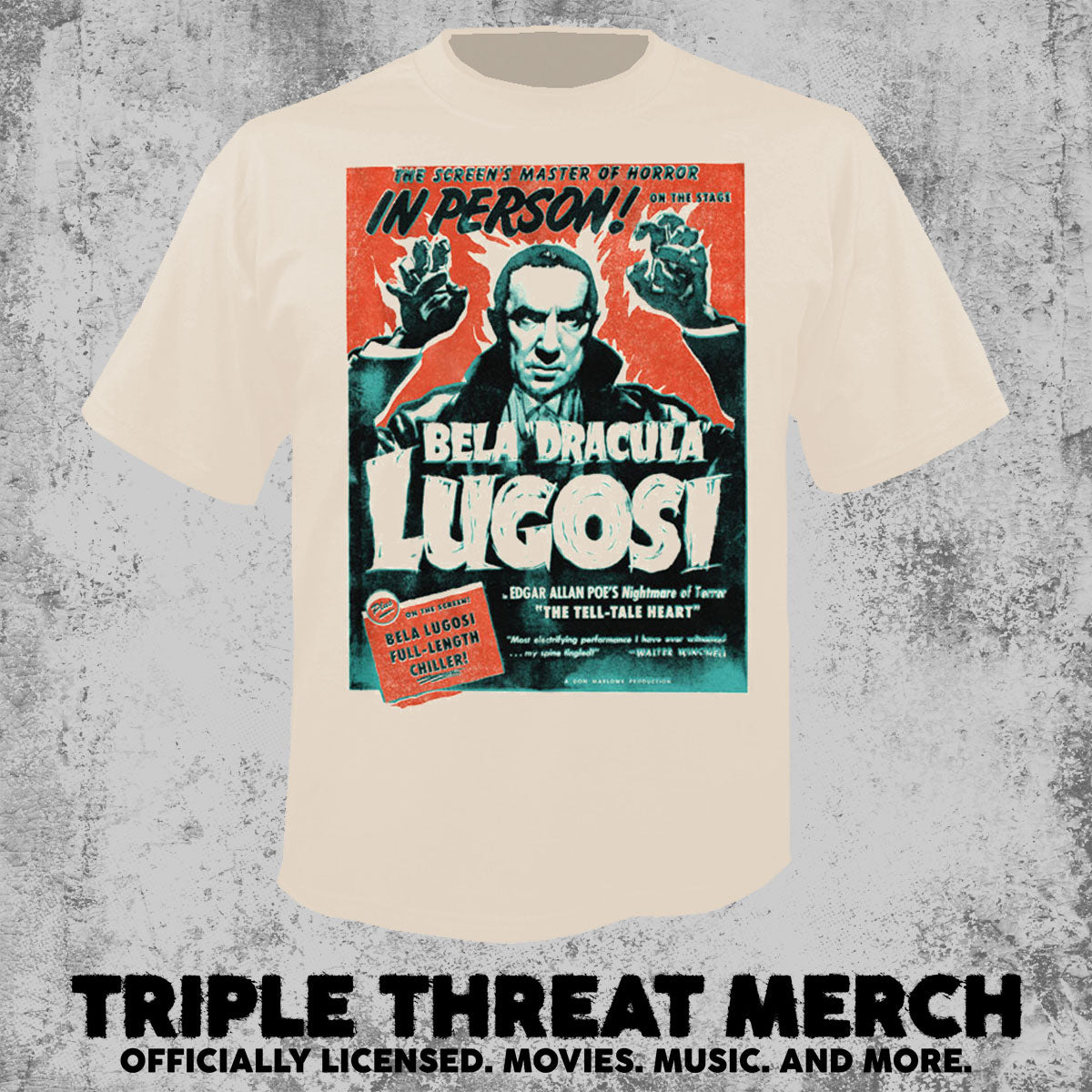 Dracula - In Person (Cream) (Bela Lugosi) [Mens Shirt]