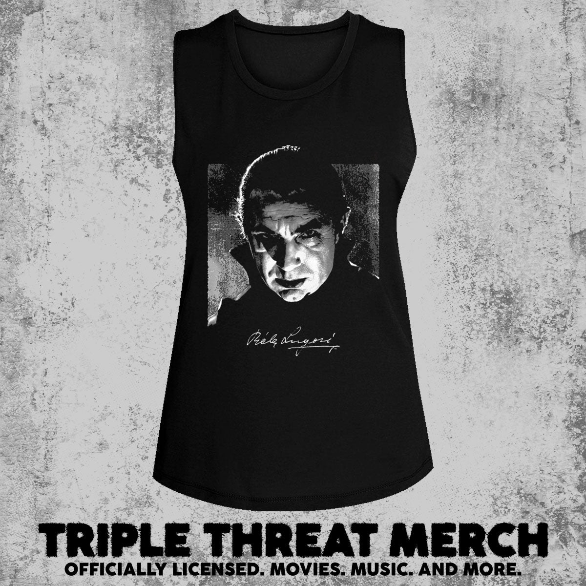 Dracula - Shadows (BW) (Bela Lugosi) [Womens High Neck Tanktop]