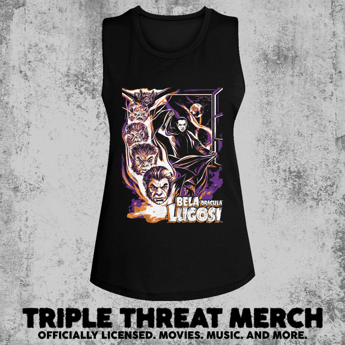 Dracula - Faces (Bela Lugosi) [Womens High Neck Tanktop]