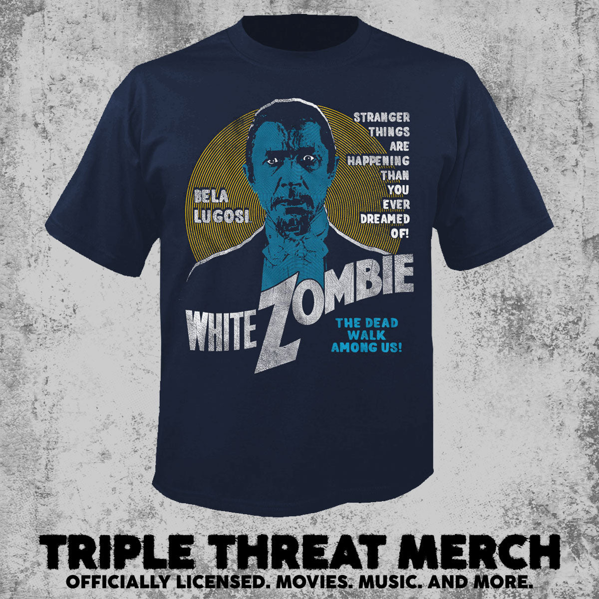 White Zombie - Dead Walk Among Us (Navy) [Mens Shirt]