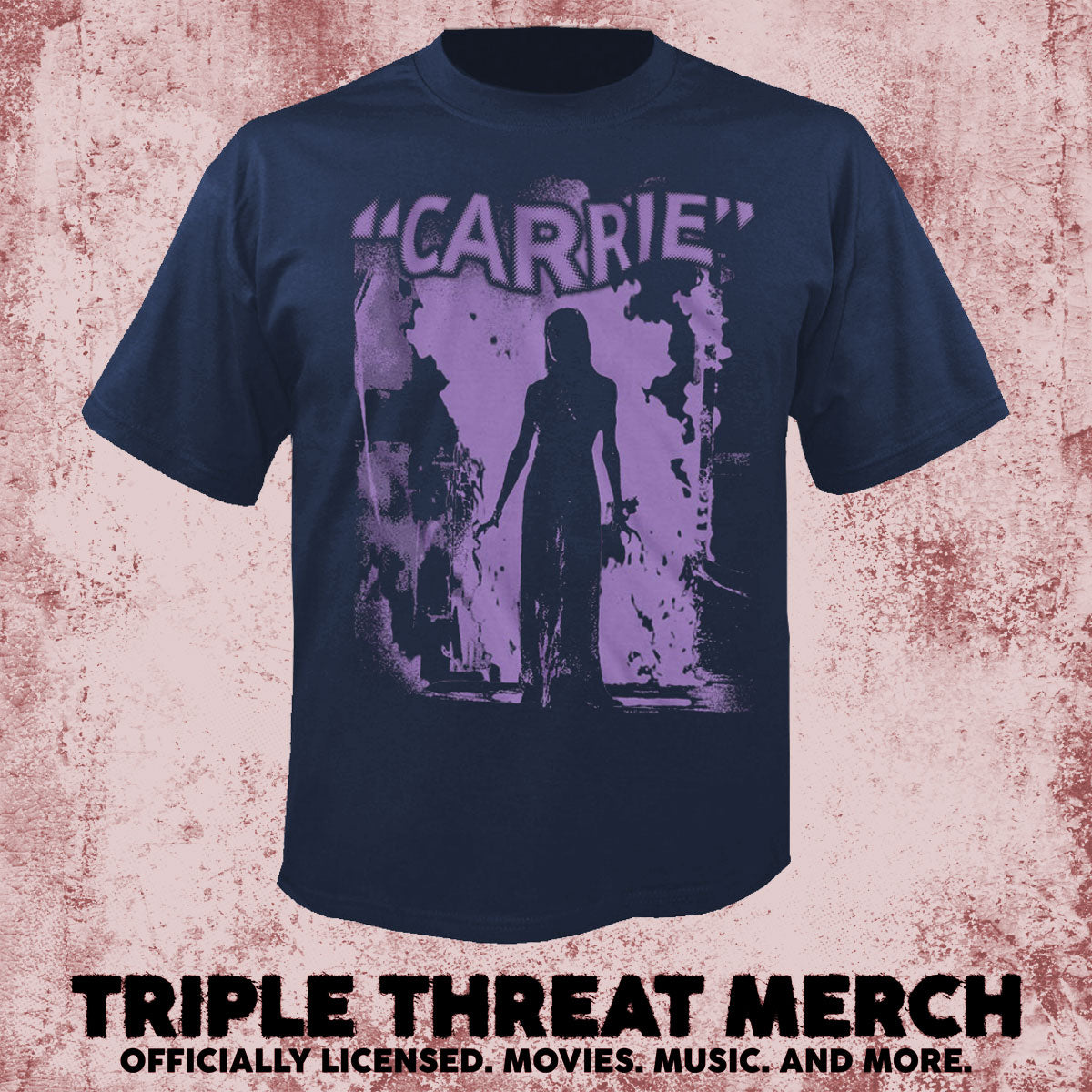 Carrie - Purple Flames (Navy) [Mens Shirt]