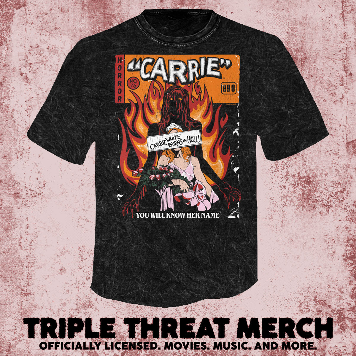 Carrie - You Will Know Her Name (Mineral Wash) [Mens Shirt]