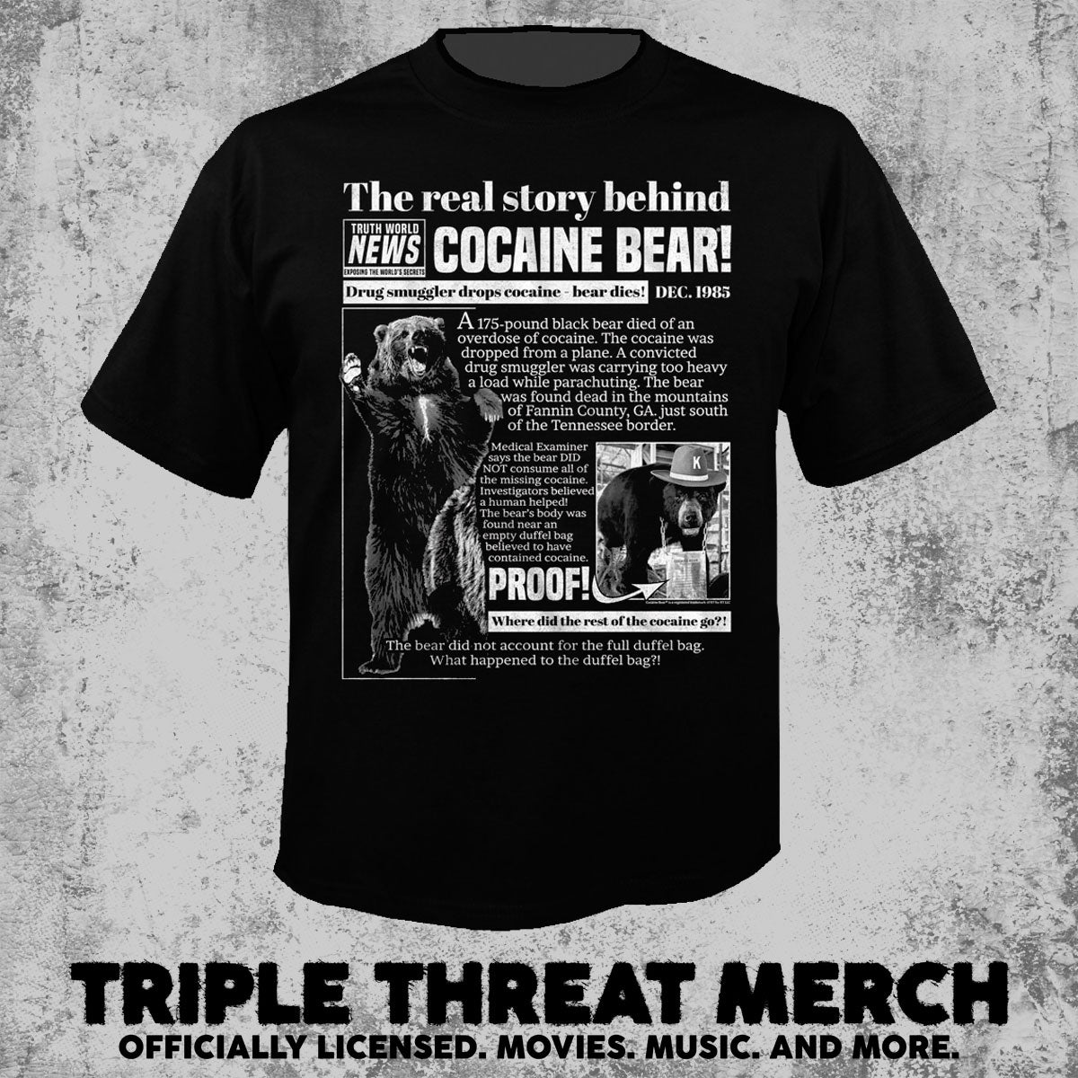 Cocaine Bear - Newspaper [Mens Shirt]