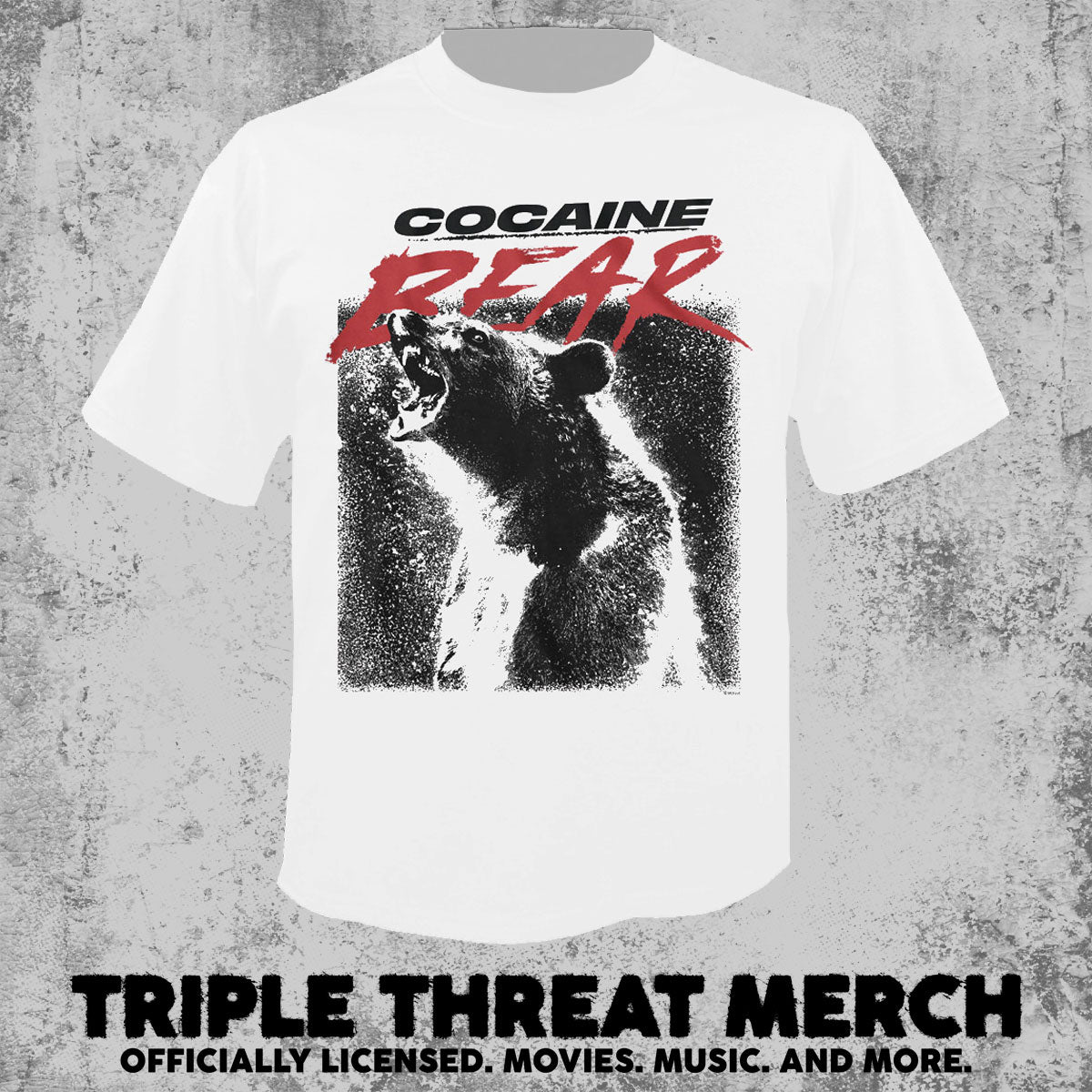 Cocaine Bear - Poster (White) [Mens Shirt]