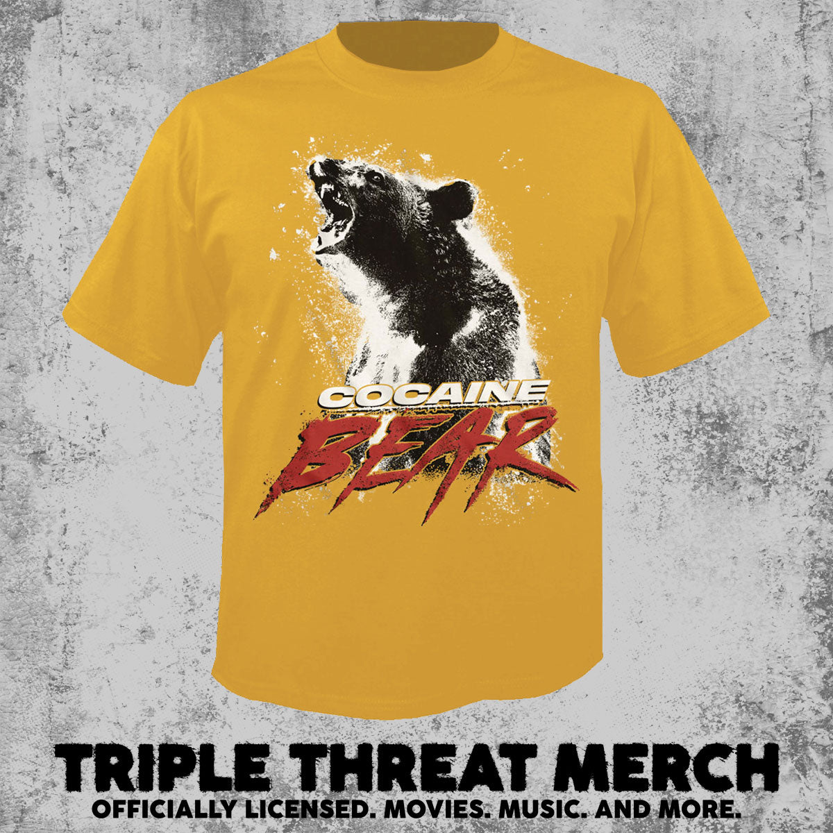 Cocaine Bear - Poster (Yellow) [Mens Shirt]