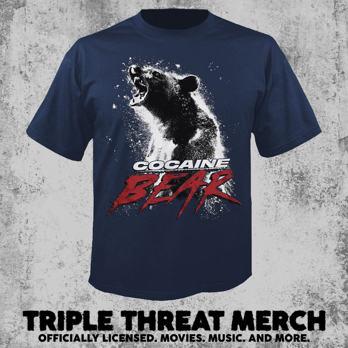 Cocaine Bear - Poster (Navy) [Mens Shirt]