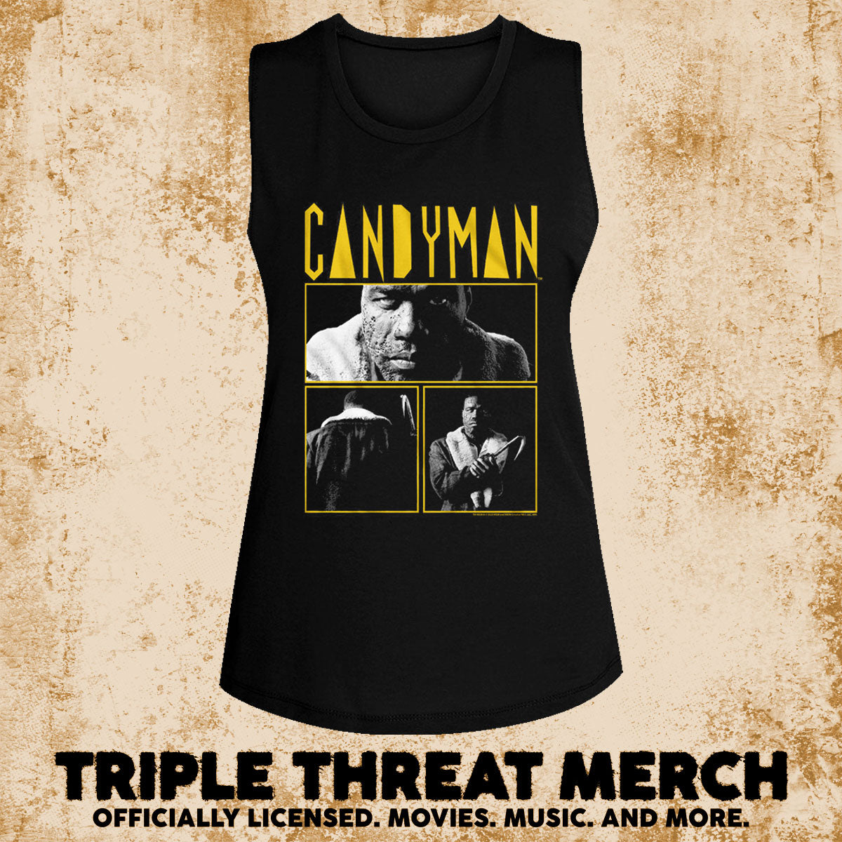 Candyman - Collage (BW) [Womens High Neck Tanktop]