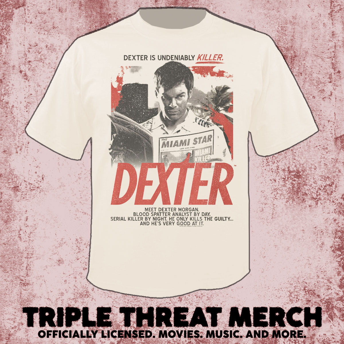 Dexter - Newspaper (Cream) [Mens Shirt]