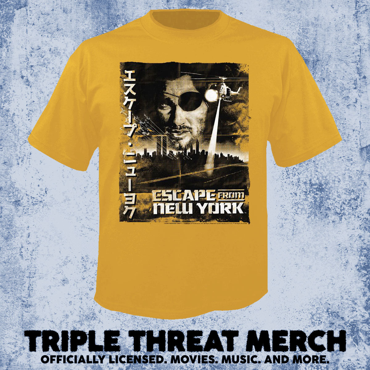 Escape From New York - Poster (Gold) [Mens Shirt]