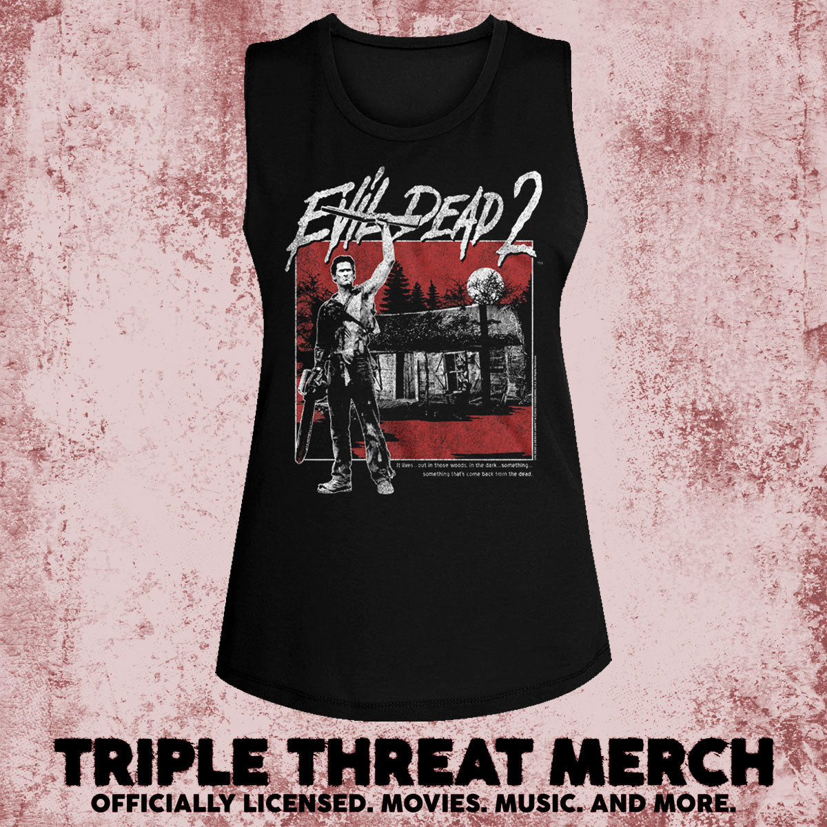 Evil Dead - Cabin (BW) [Womens High Neck Tanktop]
