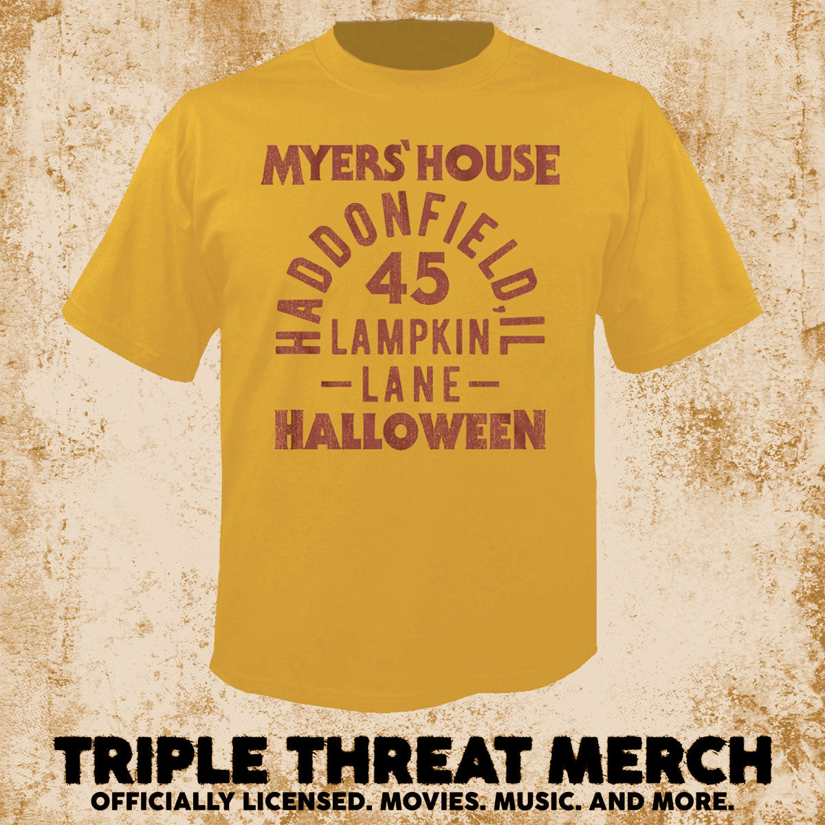 Halloween - Lampkin Lane (Gold) [Mens Shirt]
