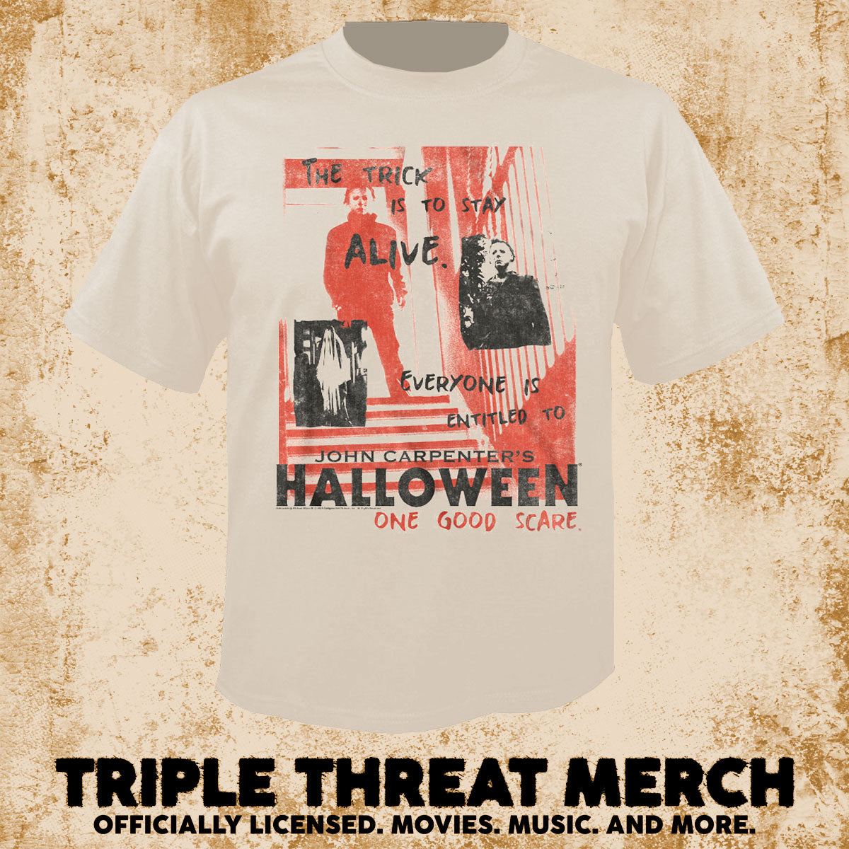 Halloween - One Good Scare (Cream) [Mens Shirt]