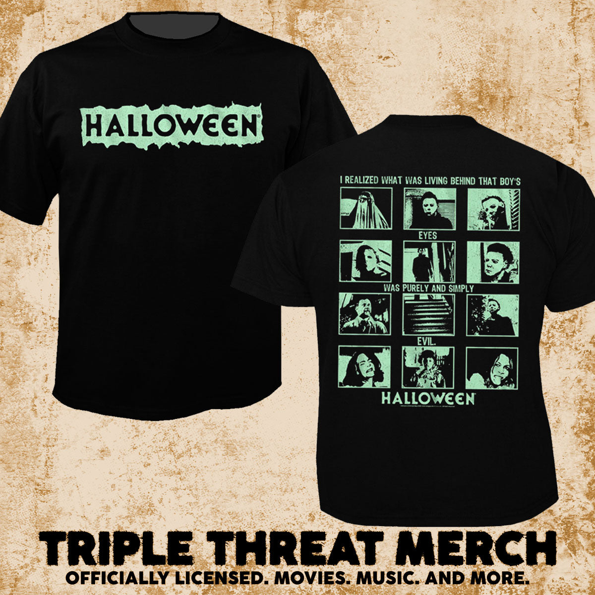 Halloween - Pure And Simply Evil (Front And Back Print) [Mens Shirt]