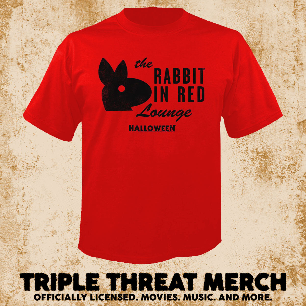 Halloween - Rabbit In Red Lounge (Red) [Mens Shirt]