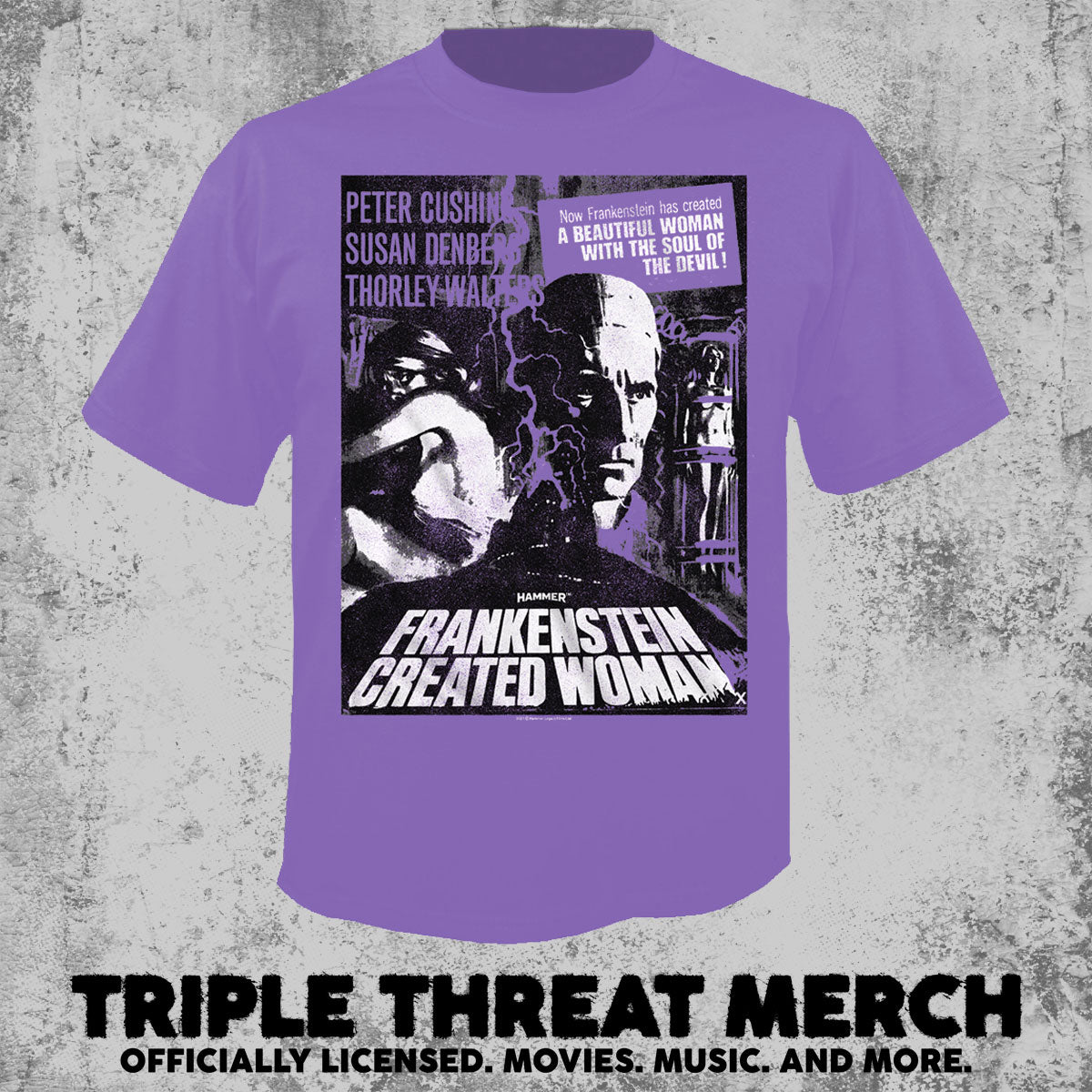 Frankenstein Created Woman - Poster (Purple) [Mens Shirt]