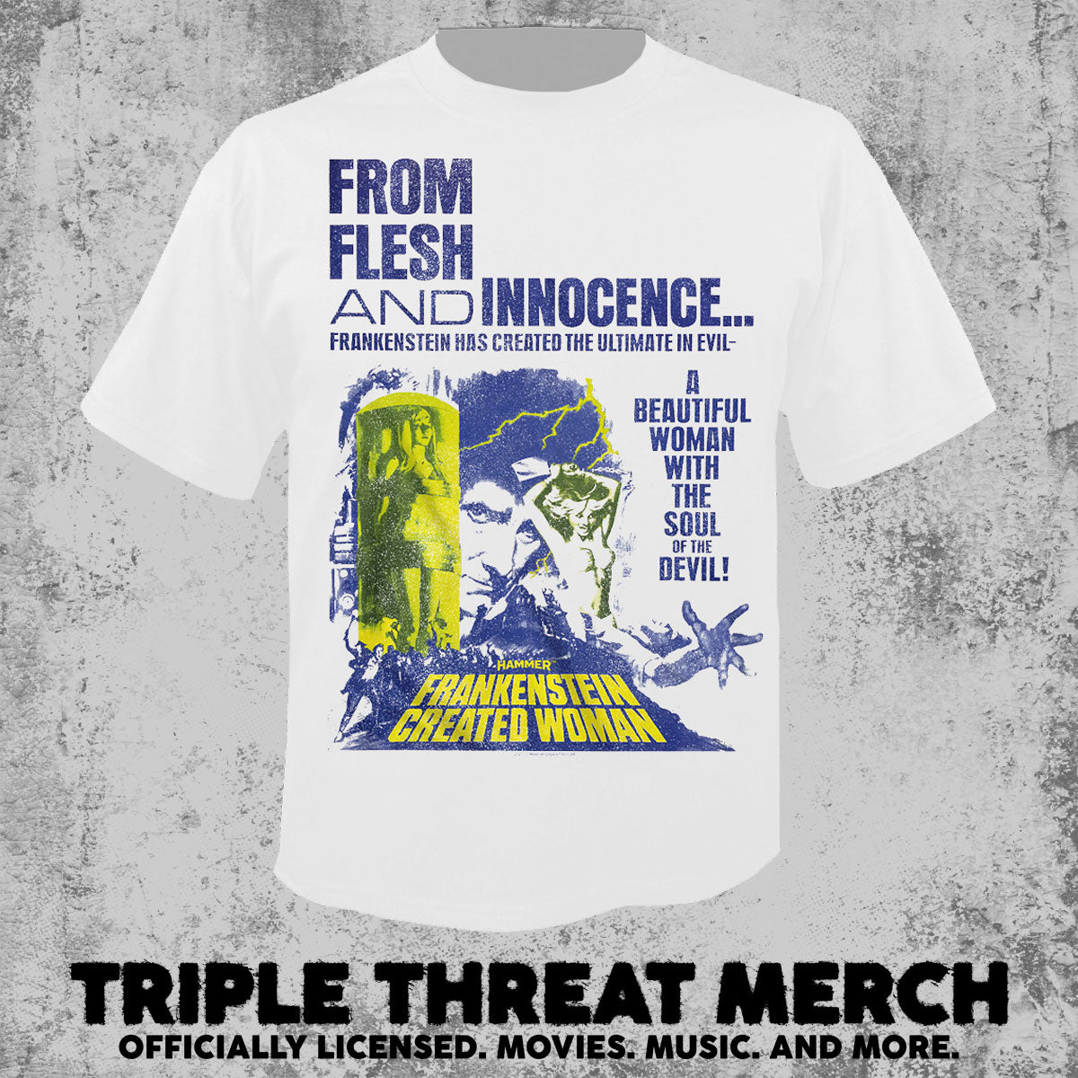 Frankenstein Created Woman - Poster (White) [Mens Shirt]