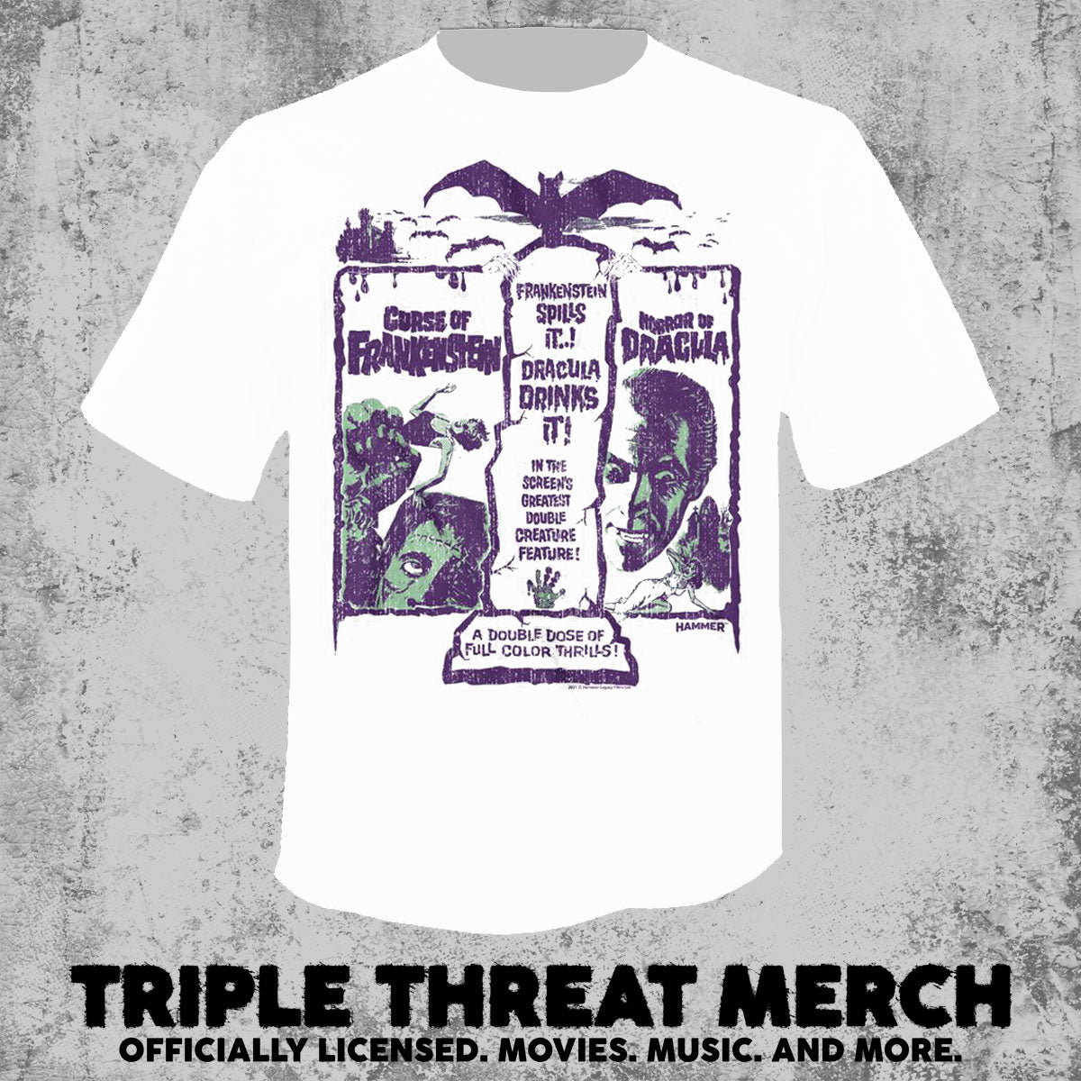 Curse Of Frankenstein - Poster (Purple Art) [Mens Shirt]