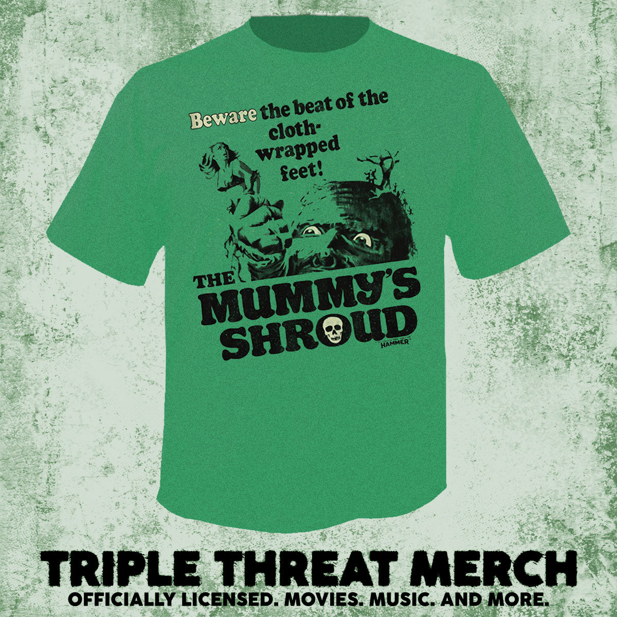 Mummys Shroud - Beware (Green) [Mens Shirt]
