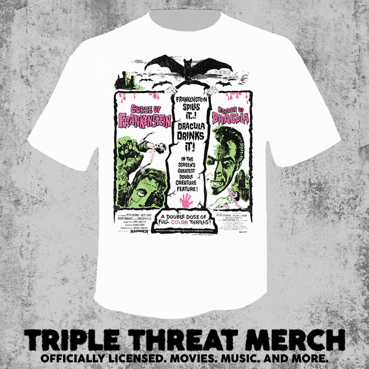 Curse Of Frankenstein - Poster (Pink Art) [Mens Shirt]