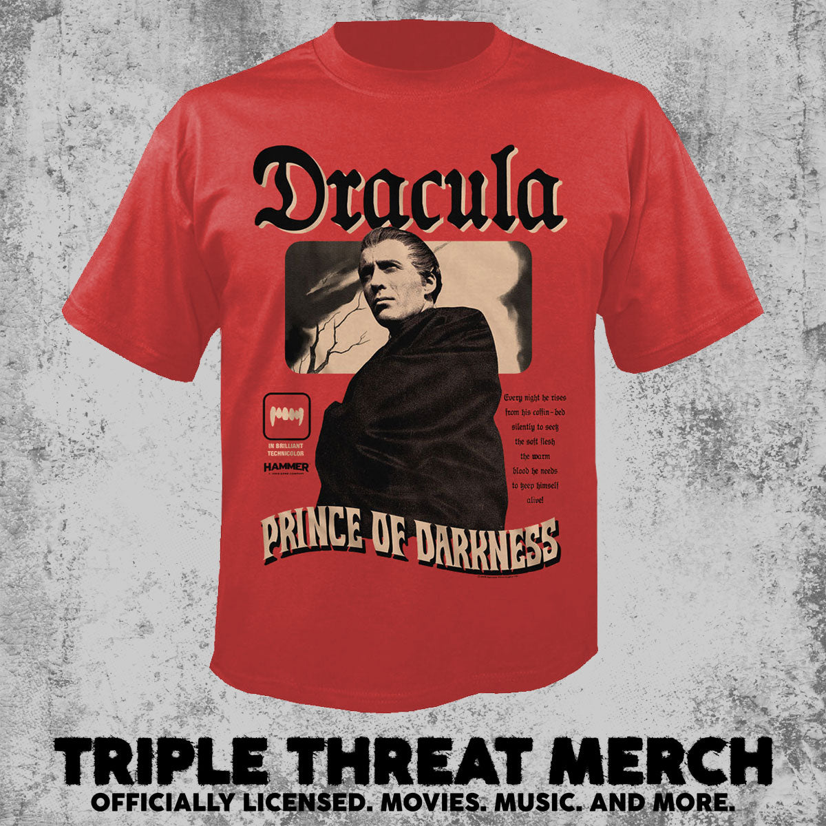 Dracula - Prince Of Darkness (Red) [Mens Shirt]