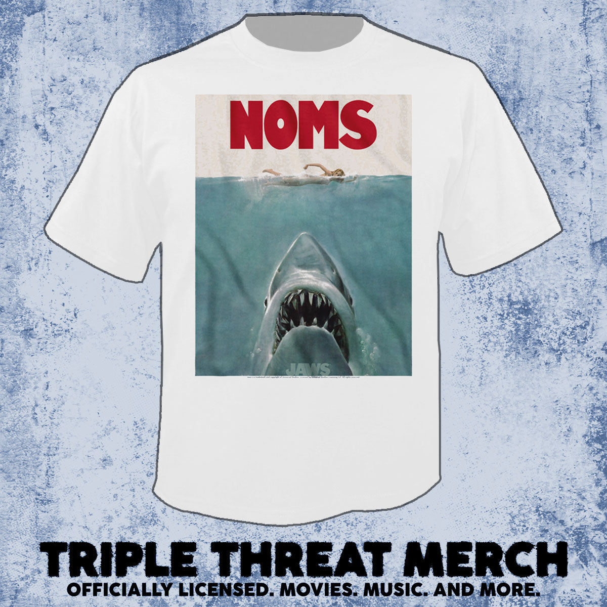 Jaws - Noms (White) [Mens Shirt]