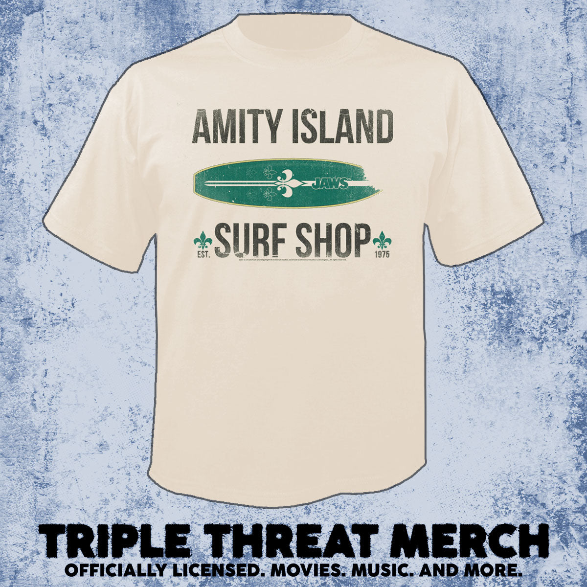 Jaws - Surf Shop (Cream) [Mens Shirt]