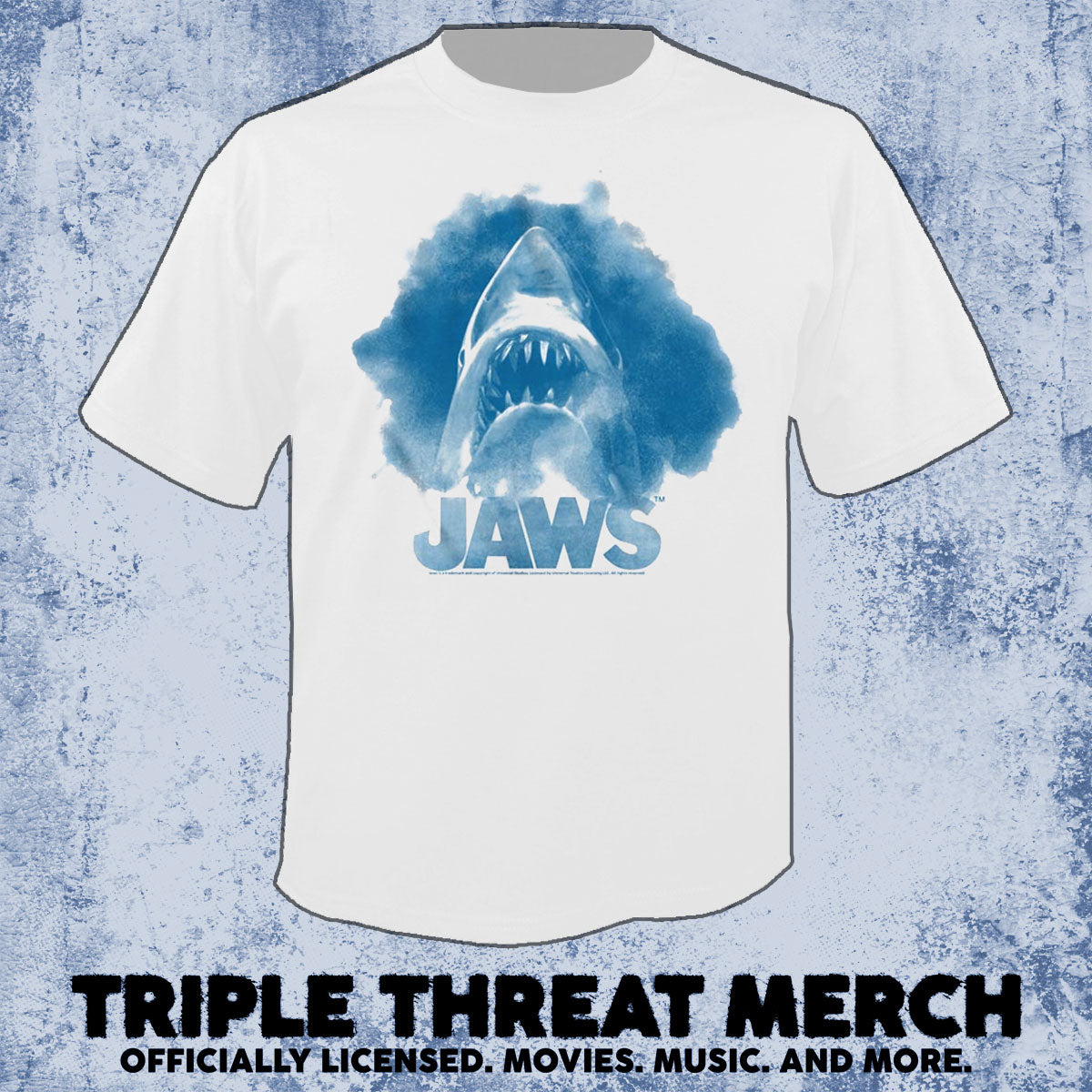 Jaws - Watercolor (White) [Mens Shirt]