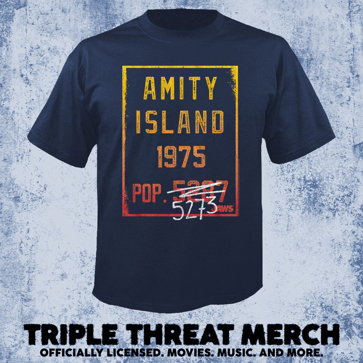 Jaws - Population (Navy) [Mens Shirt]