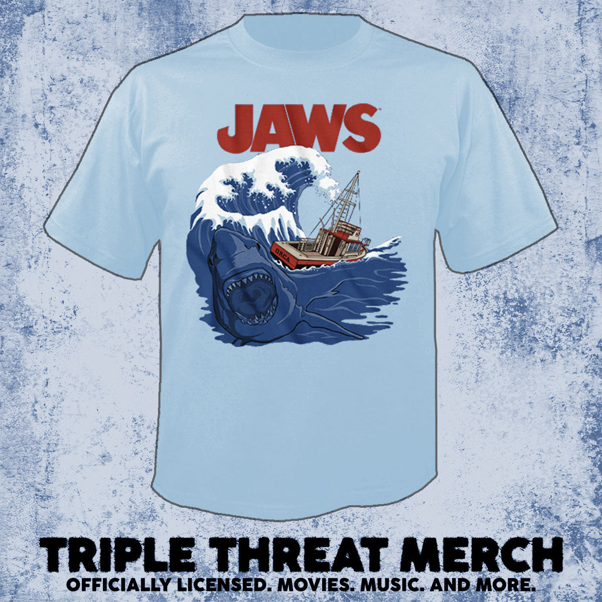 Jaws - Bigger Boat (Light Blue) [Mens Shirt]