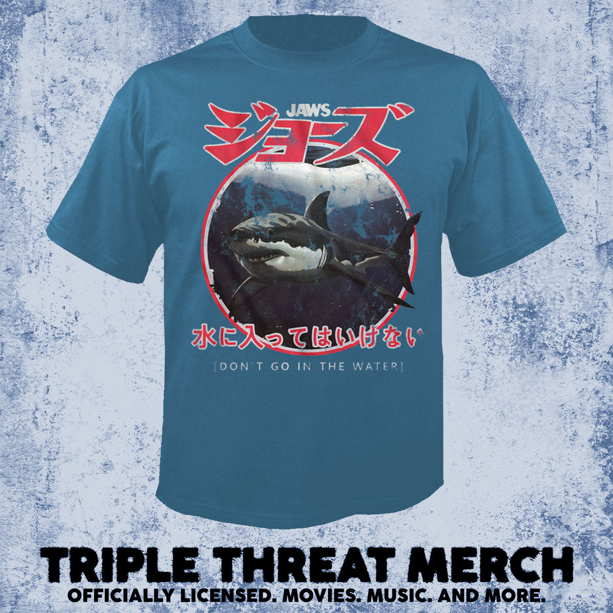 Jaws - Dont Go In The Water (Blue) [Mens Shirt]