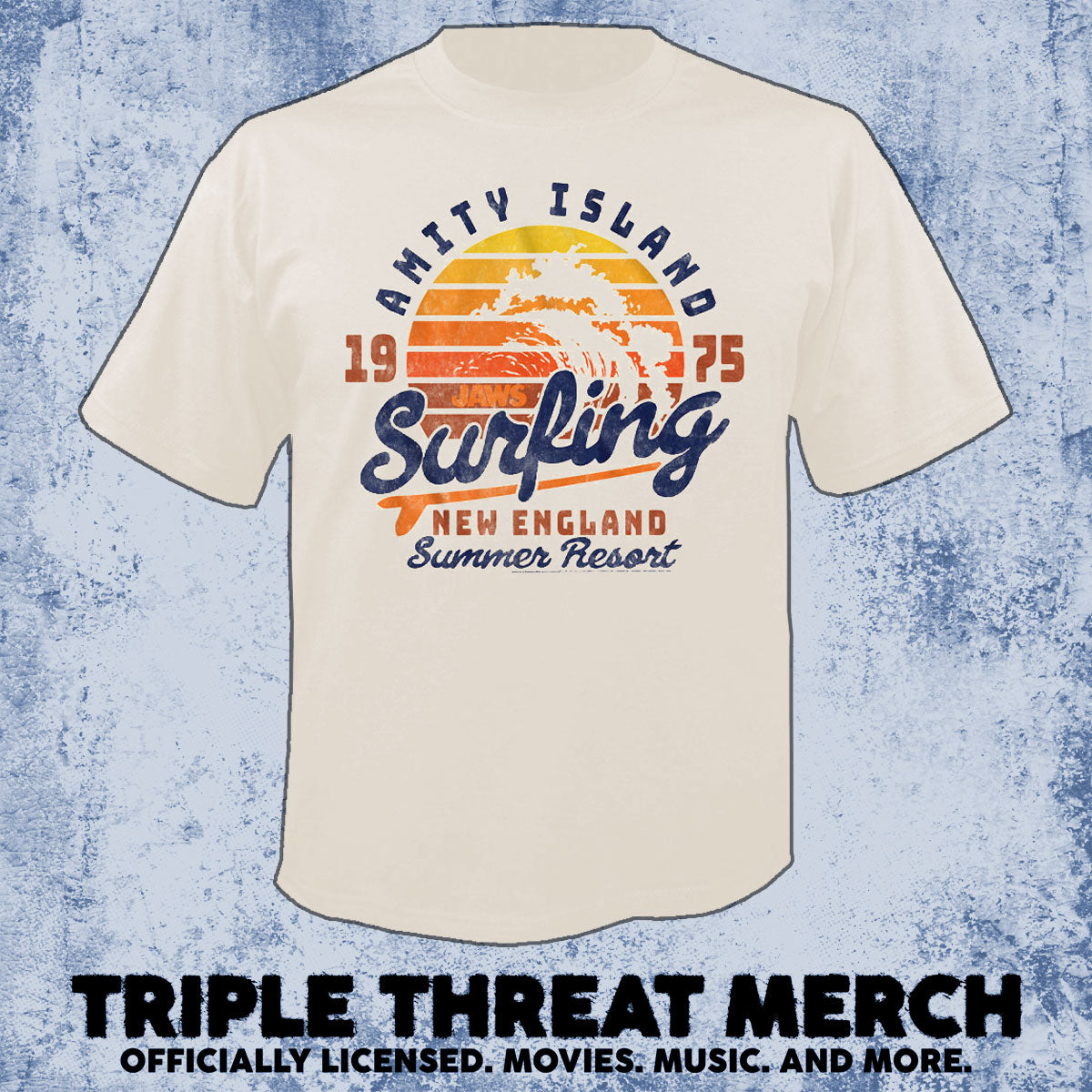 Jaws - Surfing (Cream) [Mens Shirt]