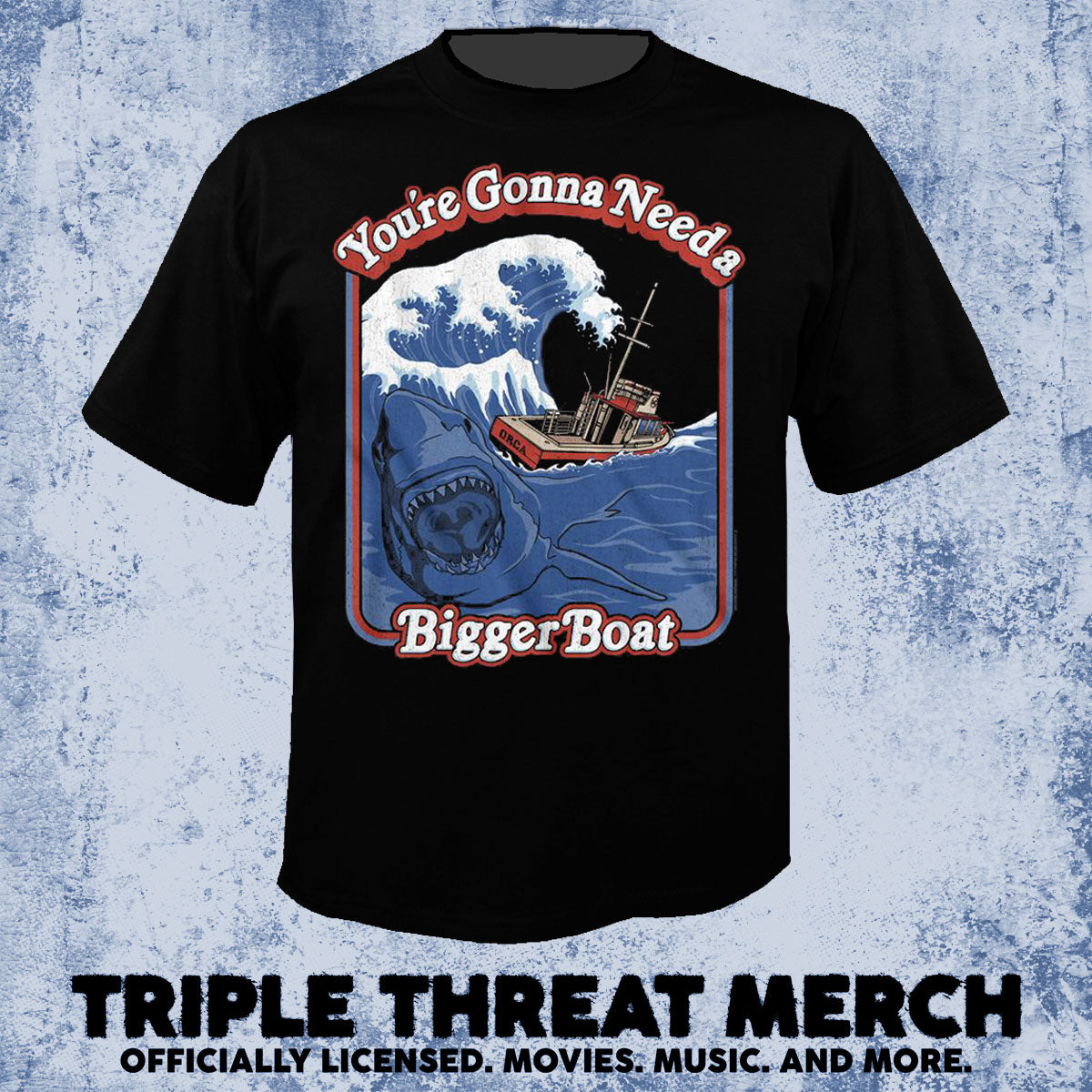 Jaws - Bigger Boat Cartoon [Mens Shirt]