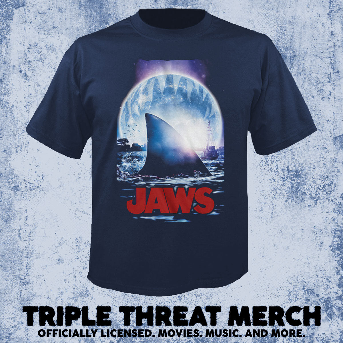 Jaws - Moon (Navy) [Mens Shirt]