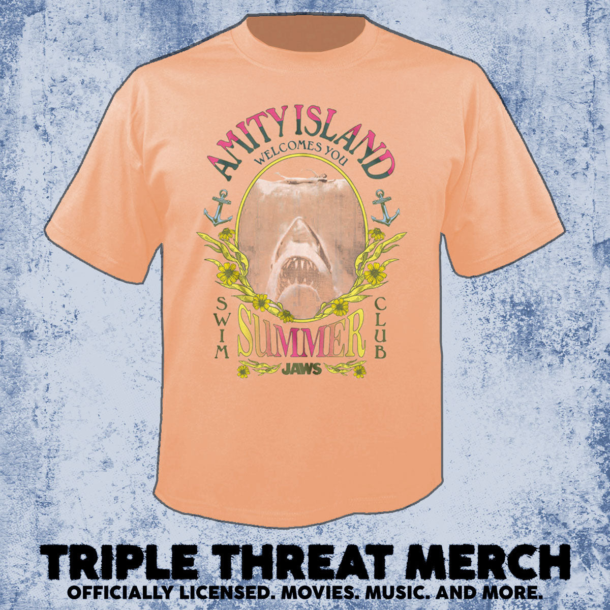Jaws - Swim Club (Peach) [Mens Shirt]