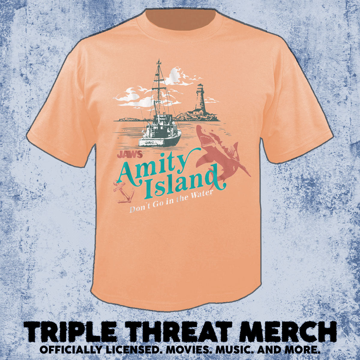 Jaws - Amity Island Boat (Peach) [Mens Shirt]