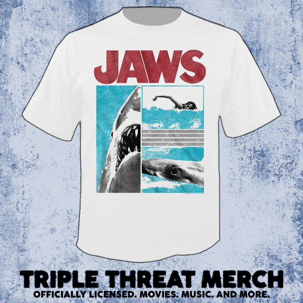 Jaws - Split (White) [Mens Shirt]