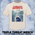 Jaws - Beach Closed (Cream) [Mens Shirt]