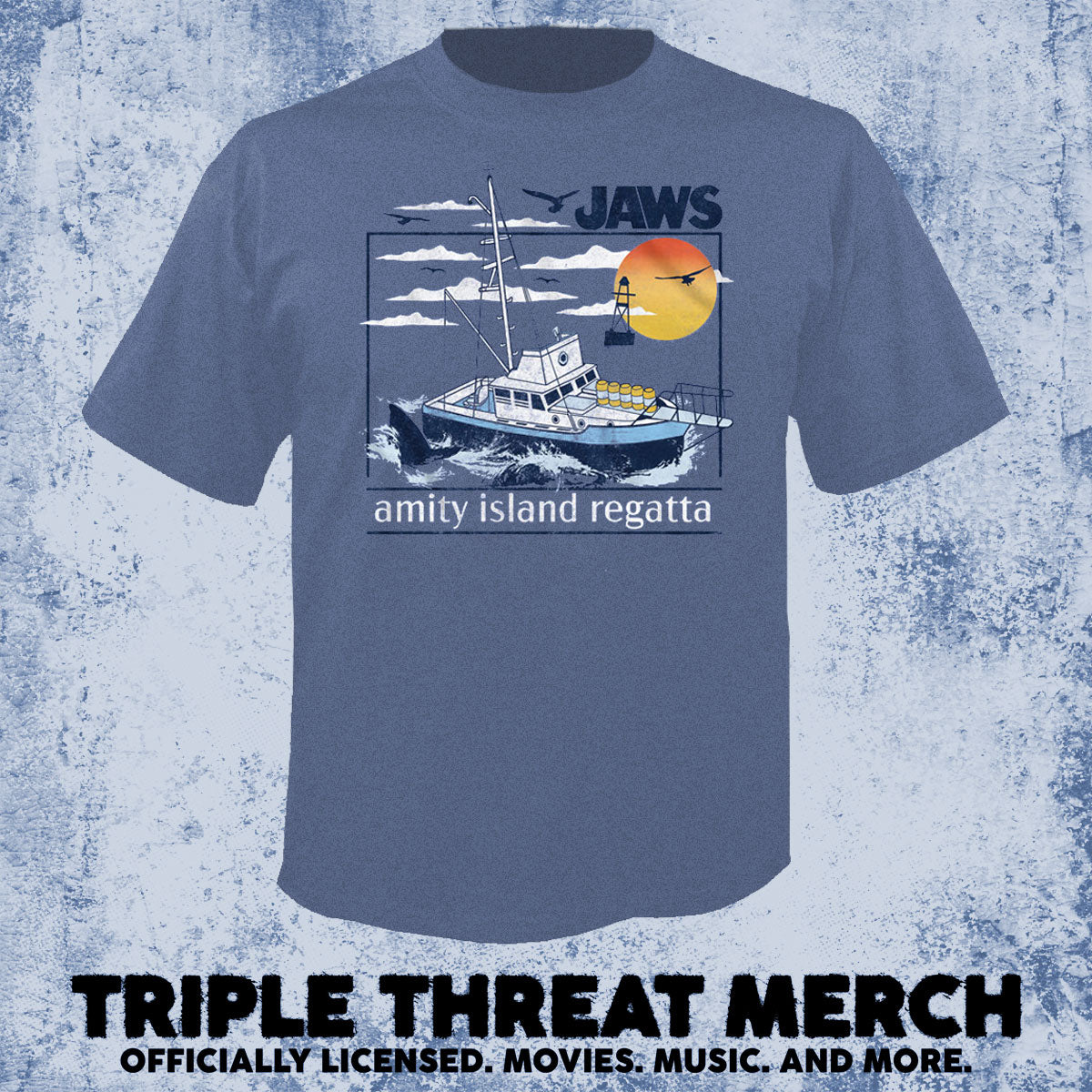 Jaws - Amity Regatta (Blue Heather) [Mens Shirt]