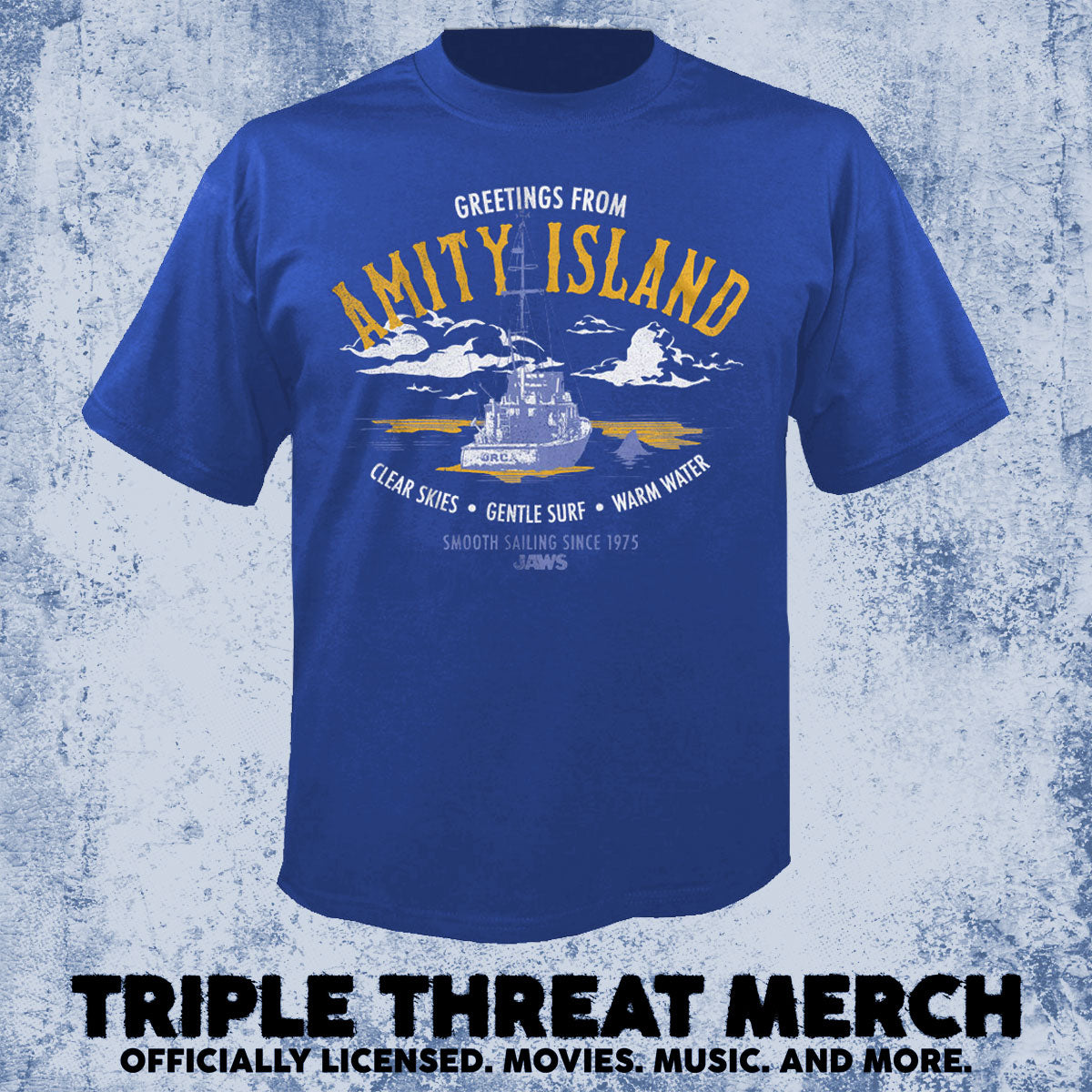 Jaws - Amity Island Smooth Sailing (Navy) [Mens Shirt]