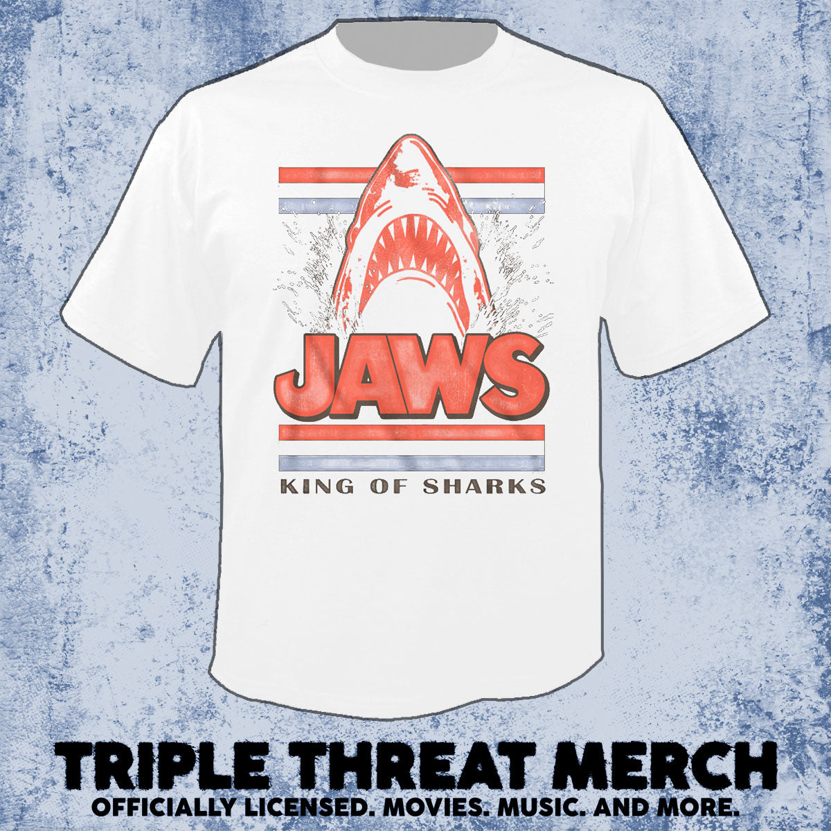 Jaws - King (Shark - White) [Mens Shirt]