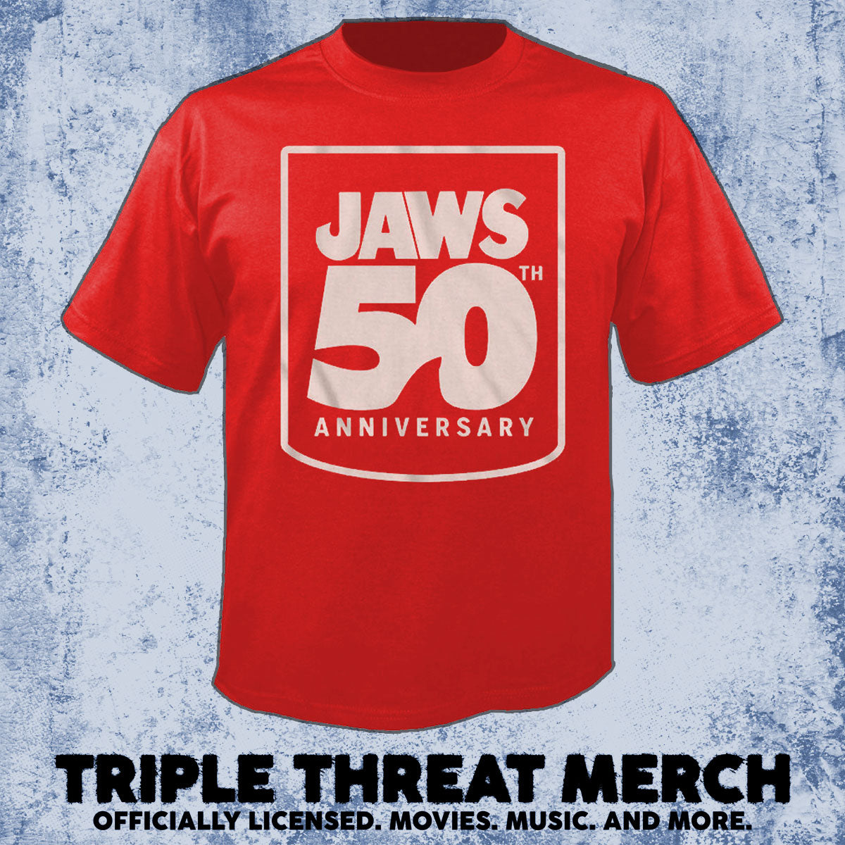Jaws - 50th Anniversary (Red) [Mens Shirt]