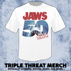 Jaws - 50th Anniversary (White) [Mens Shirt]