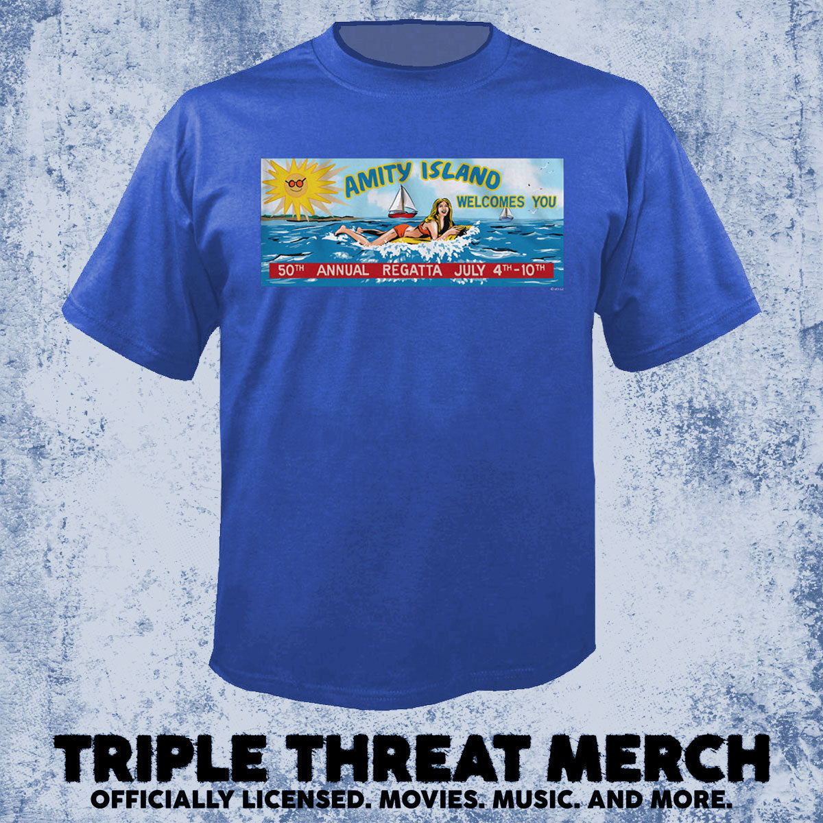 Jaws - Boat Race (Blue) [Mens Shirt]