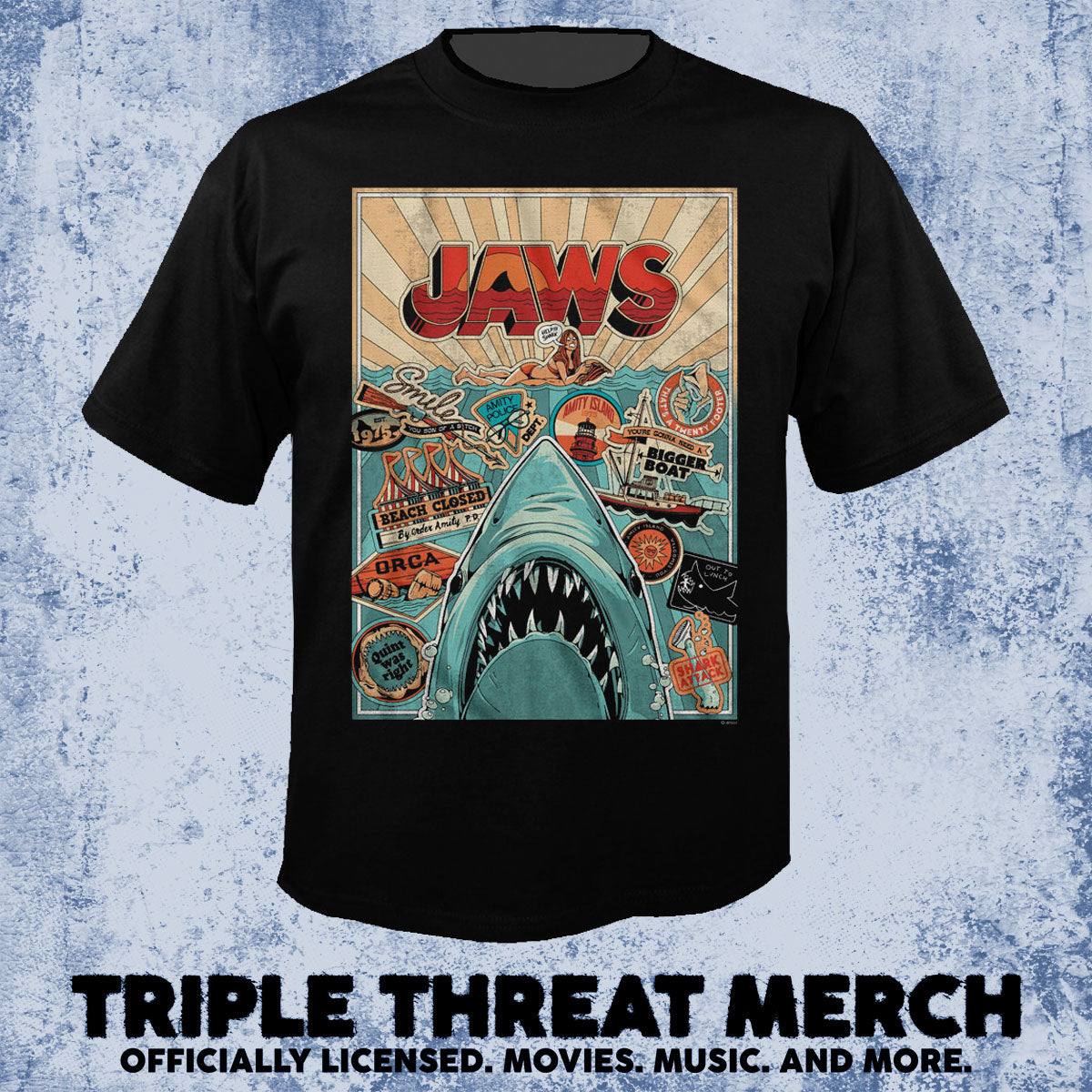 Jaws - 50th Anniversary Poster (Artwork) [Mens Shirt]
