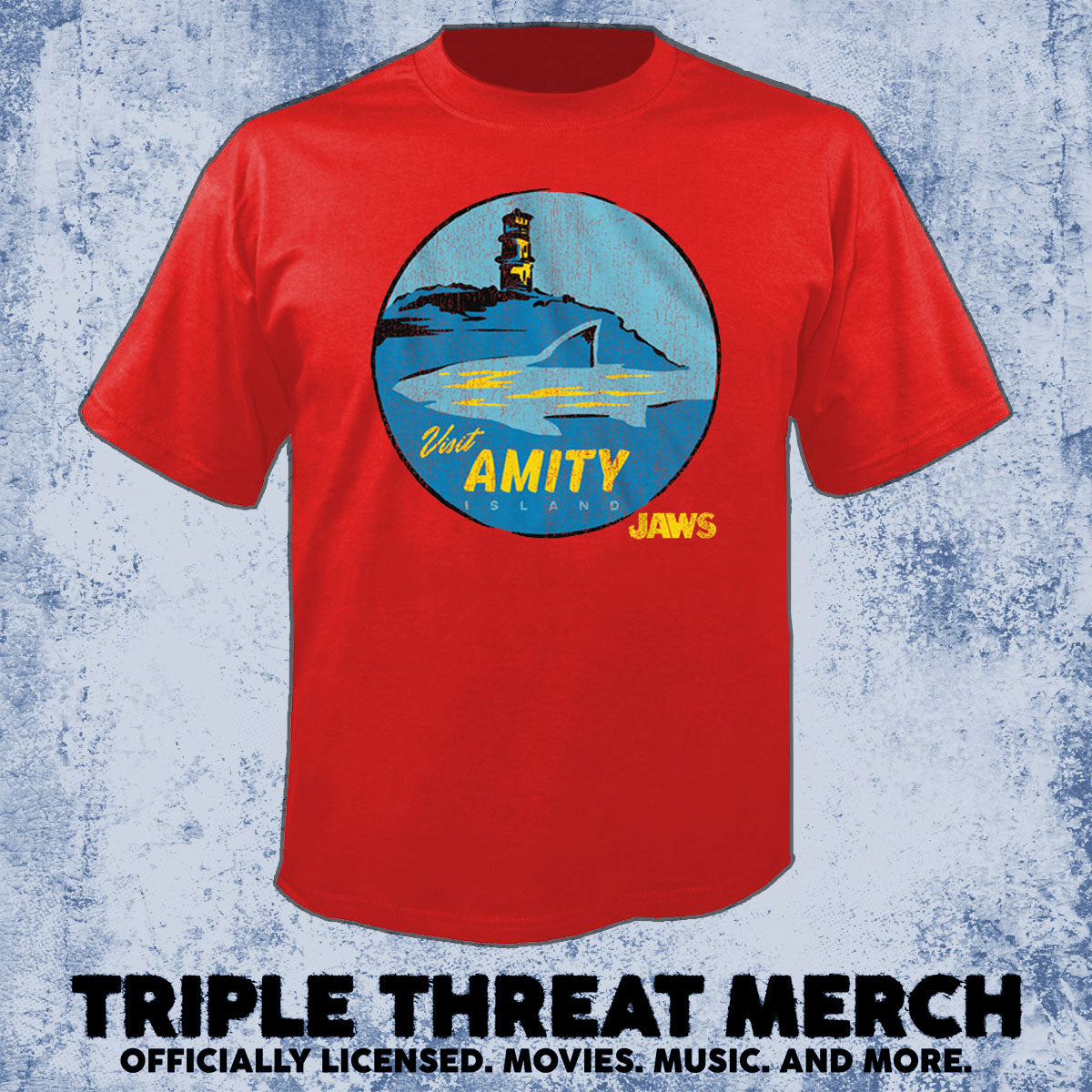 Jaws - Visit Amity (Red) [Mens Shirt]